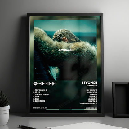 Beyoncé "Lemonade" Album Cover Poster - with Complete Tracklist