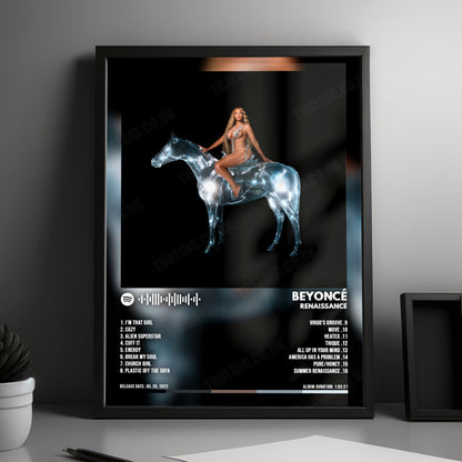 Beyoncé "RENAISSANCE" Album Cover Poster - with Complete Tracklist