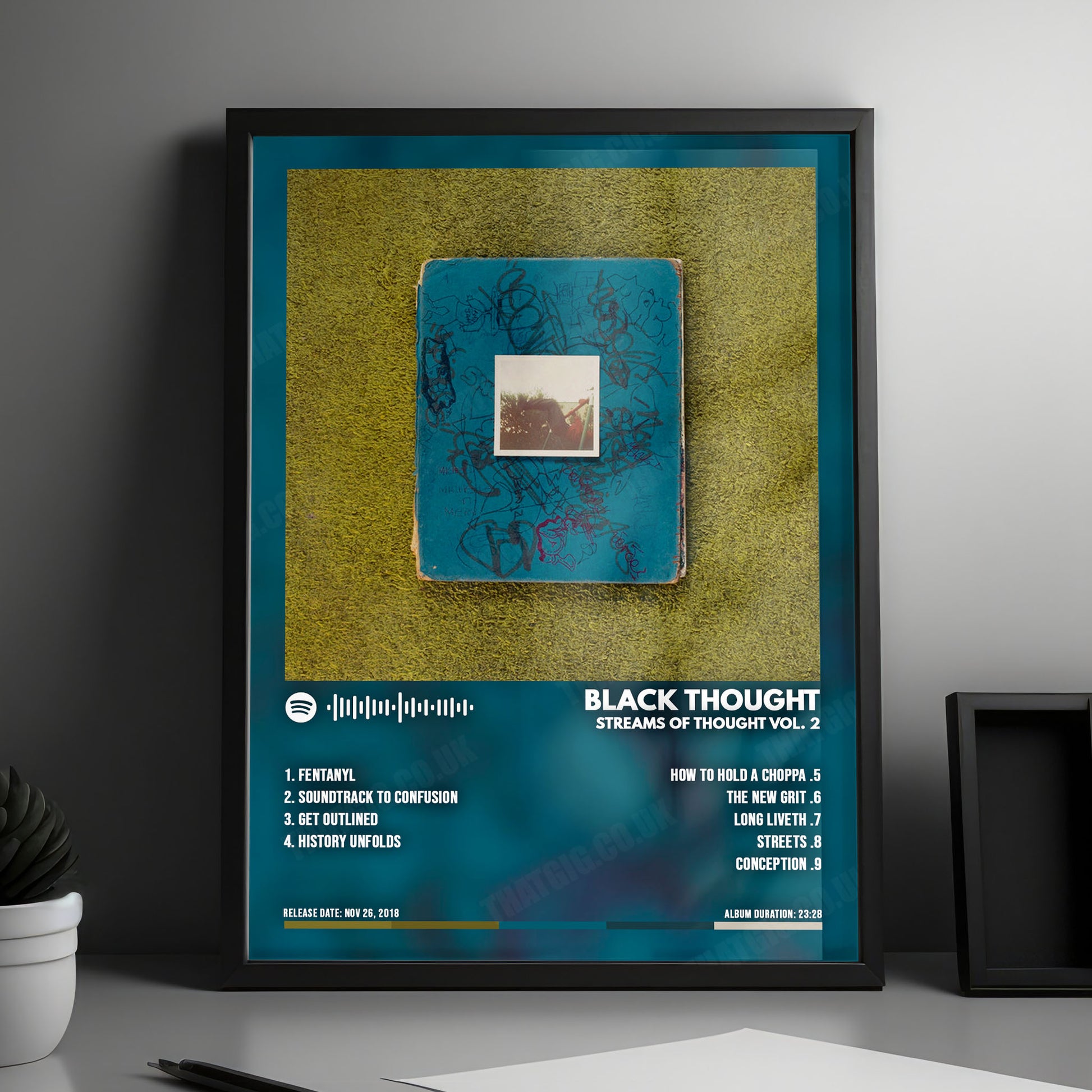Black Thought "Streams of Thought, Vol. 2 " Album Cover Poster - with Complete Tracklist