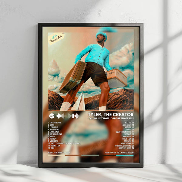 Tyler, The Creator "Call Me If You Get Lost: The Estate Sale" Album Cover Poster - with Complete Tracklist