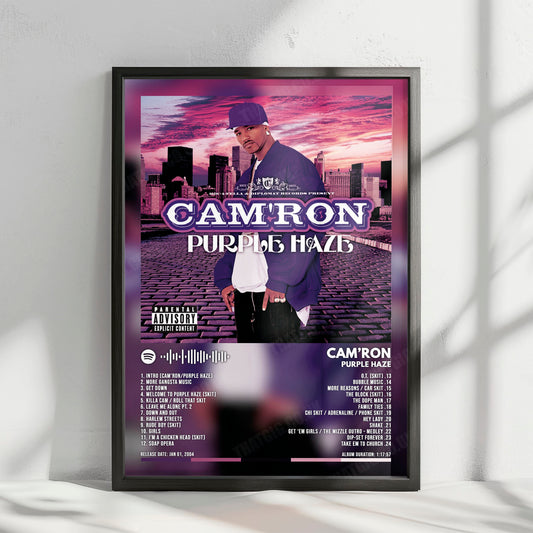 Camron "Purple Haze" Album Cover Poster - with Complete Tracklist