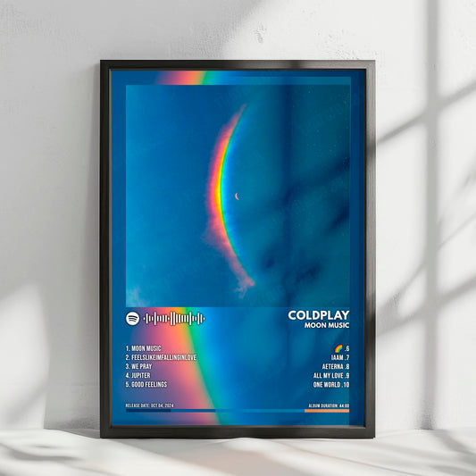 Coldplay "Moon Music" Album Cover Poster - with Complete Tracklist