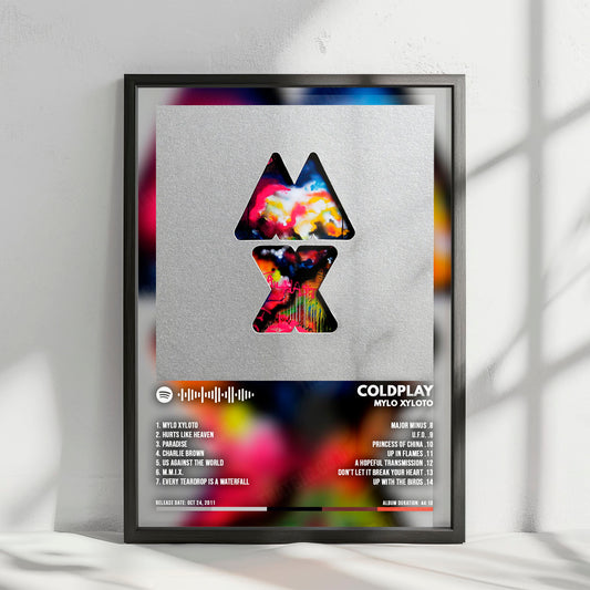 Coldplay "Mylo Xyloto" Album Cover Poster - with Complete Tracklist