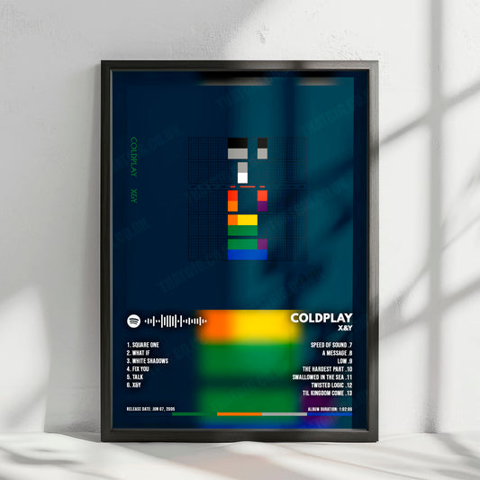 Coldplay "X&Y" Album Cover Poster - with Complete Tracklist
