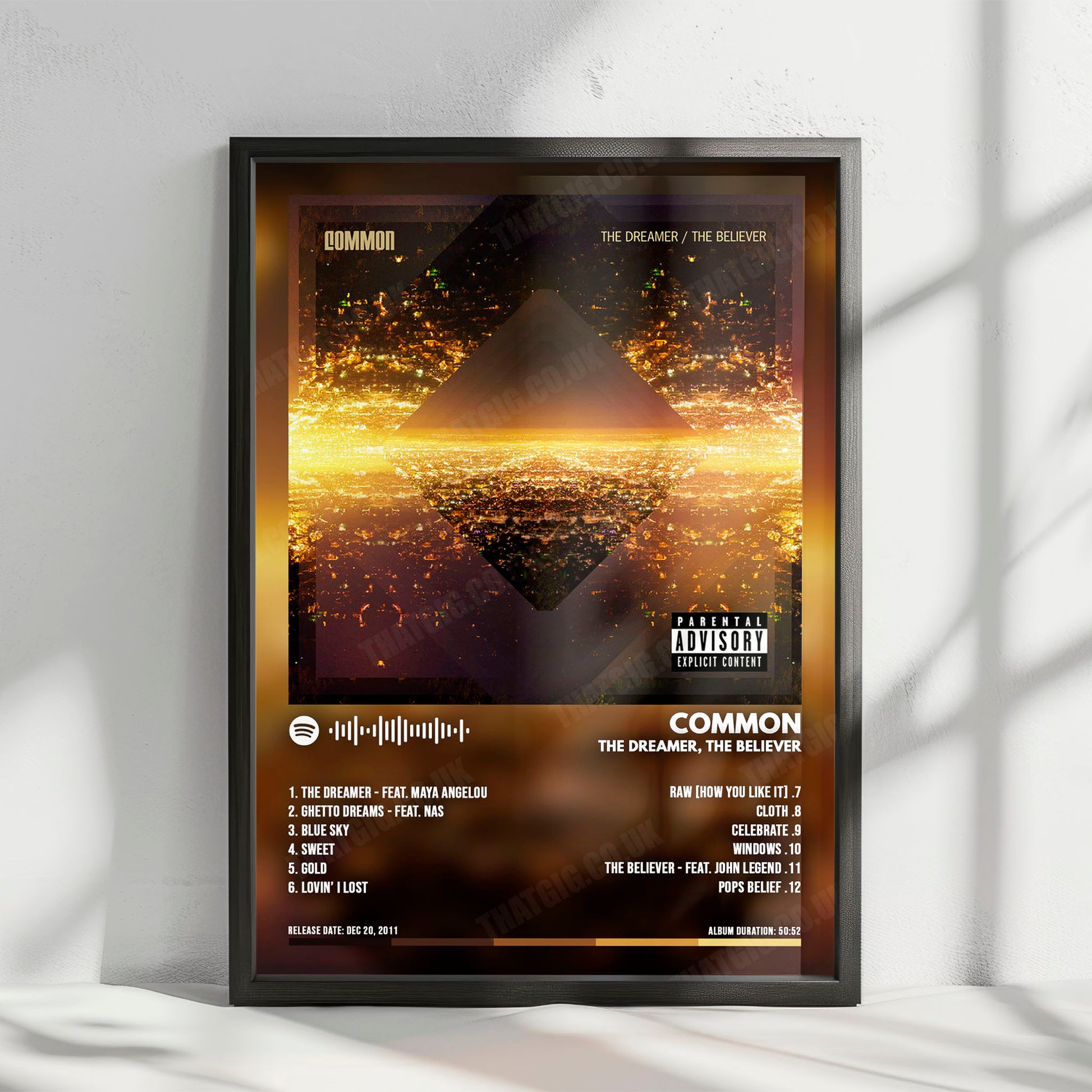 Common "The Dreamer / The Believer " Album Cover Poster - with Complete Tracklist