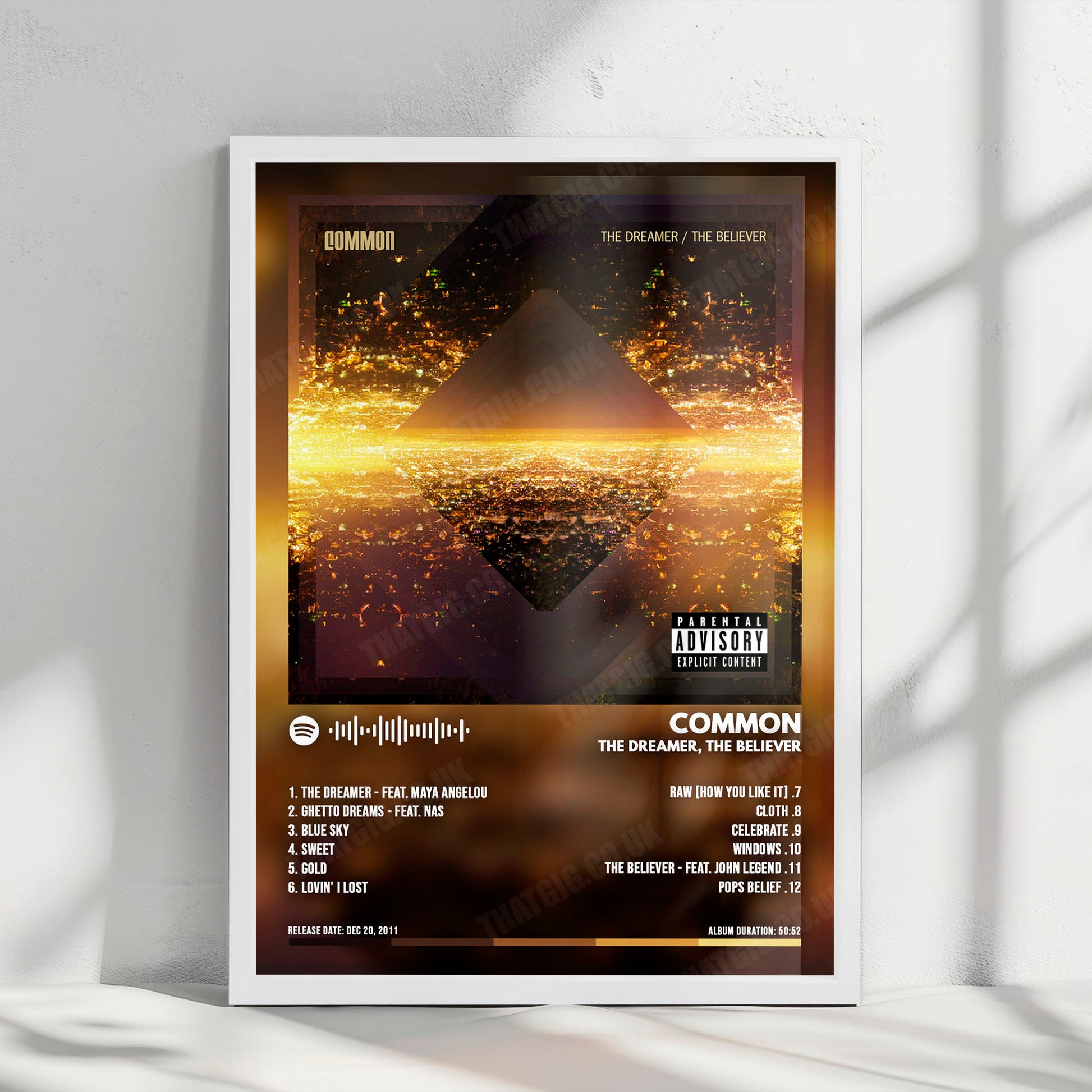 Common "The Dreamer / The Believer " Album Cover Poster - with Complete Tracklist