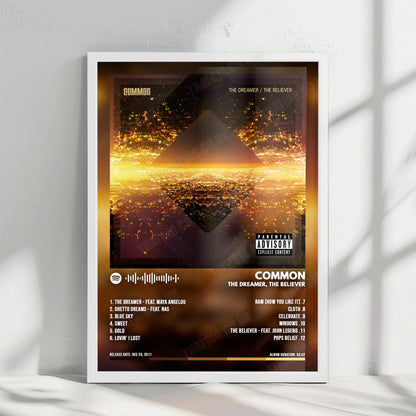 Common "The Dreamer / The Believer " Album Cover Poster - with Complete Tracklist