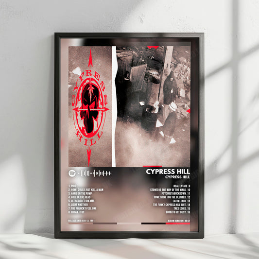 Cypress Hill "Cypress Hill" Album Cover Poster - with Complete Tracklist