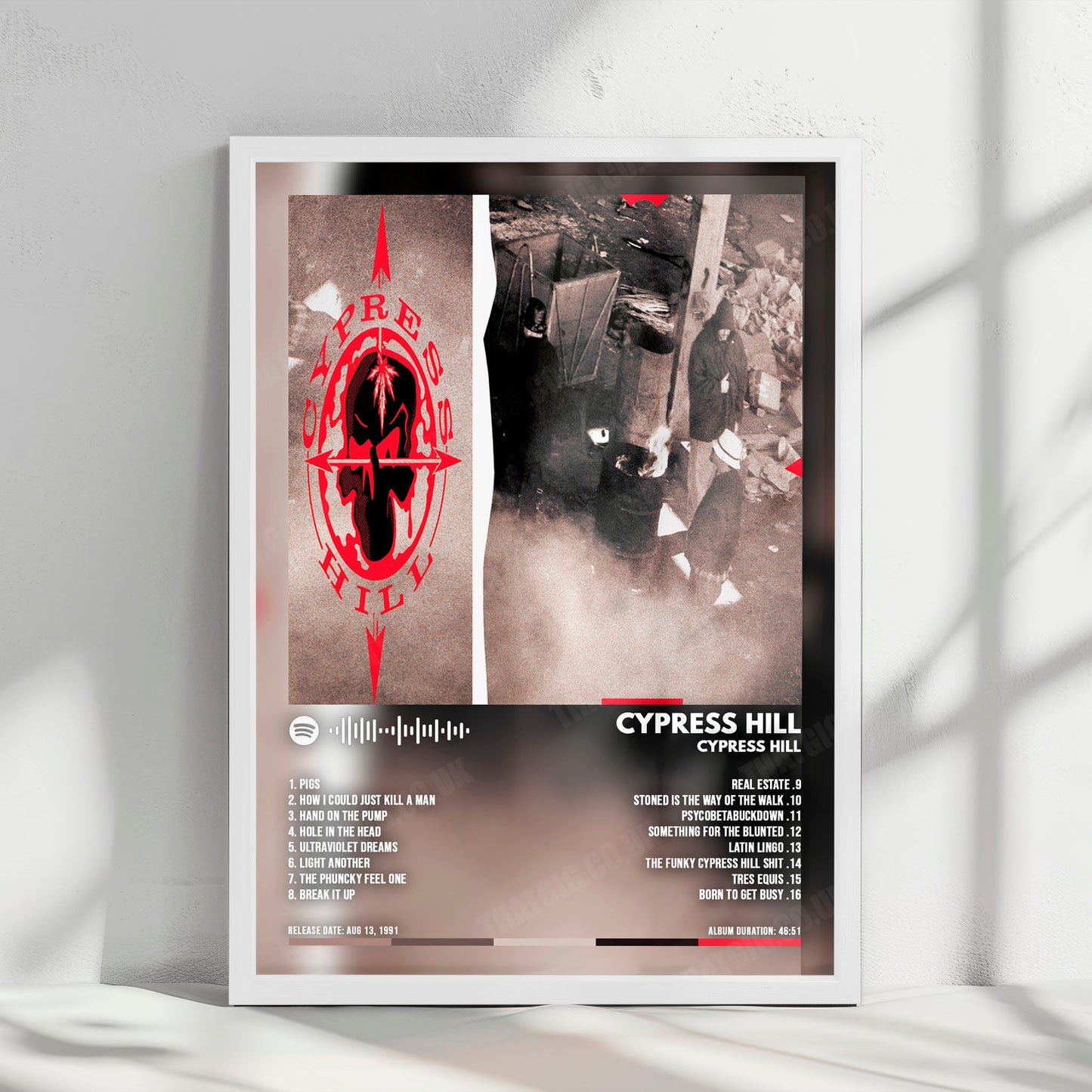 Cypress Hill "Cypress Hill" Album Cover Poster - with Complete Tracklist