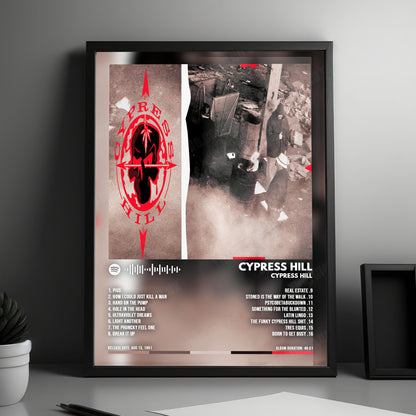 Cypress Hill "Cypress Hill" Album Cover Poster - with Complete Tracklist