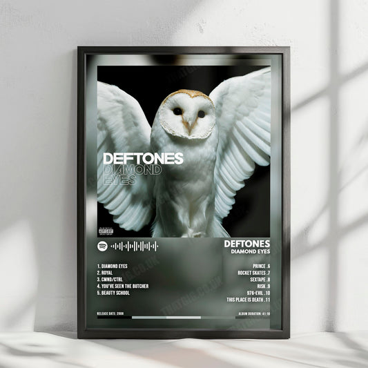 Deftones "Diamond Eyes " Album Cover Poster - with Complete Tracklist
