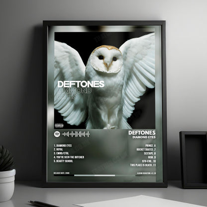 Deftones "Diamond Eyes " Album Cover Poster - with Complete Tracklist