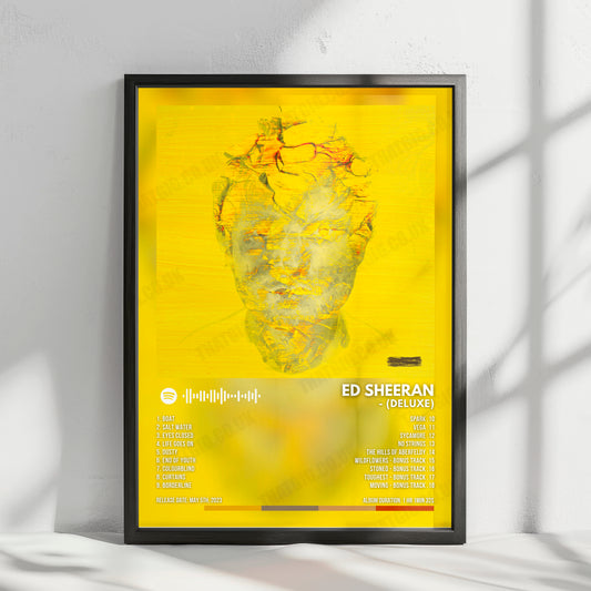 Ed Sheeran "- (Deluxe)" Album Cover Poster - with Complete Tracklist