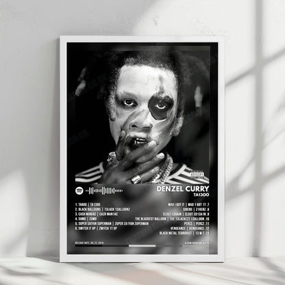 Denzel Curry "TA13OO" Album Cover Poster - with Complete Tracklist