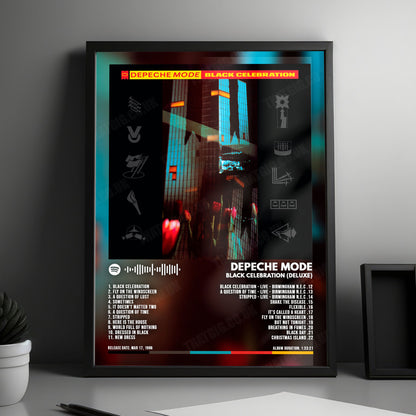 Depeche Mode "Black Celebration" Album Cover Poster - with Complete Tracklist