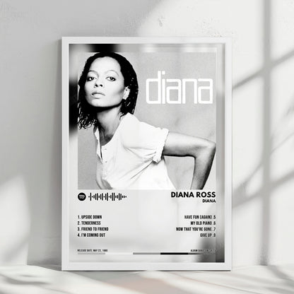 Diana Ross "Diana" Album Cover Poster - with Complete Tracklist