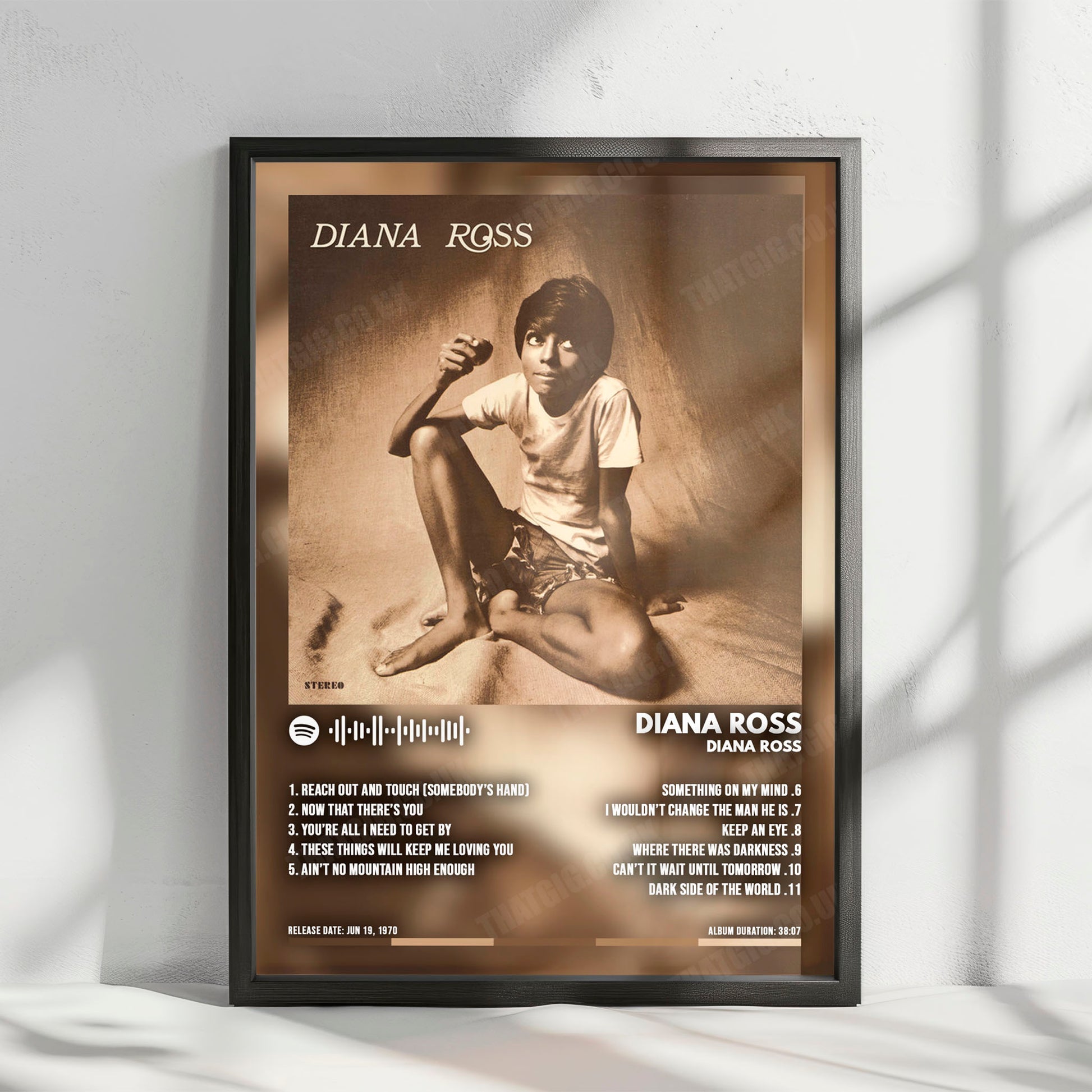 Diana Ross "Diana Ross" Album Cover Poster - with Complete Tracklist