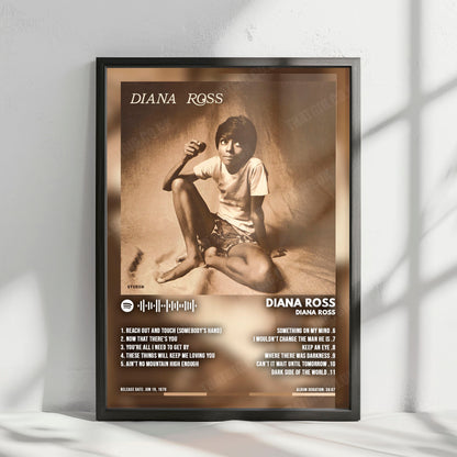 Diana Ross "Diana Ross" Album Cover Poster - with Complete Tracklist
