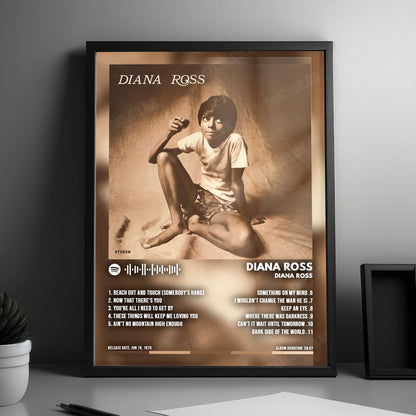 Diana Ross "Diana Ross" Album Cover Poster - with Complete Tracklist