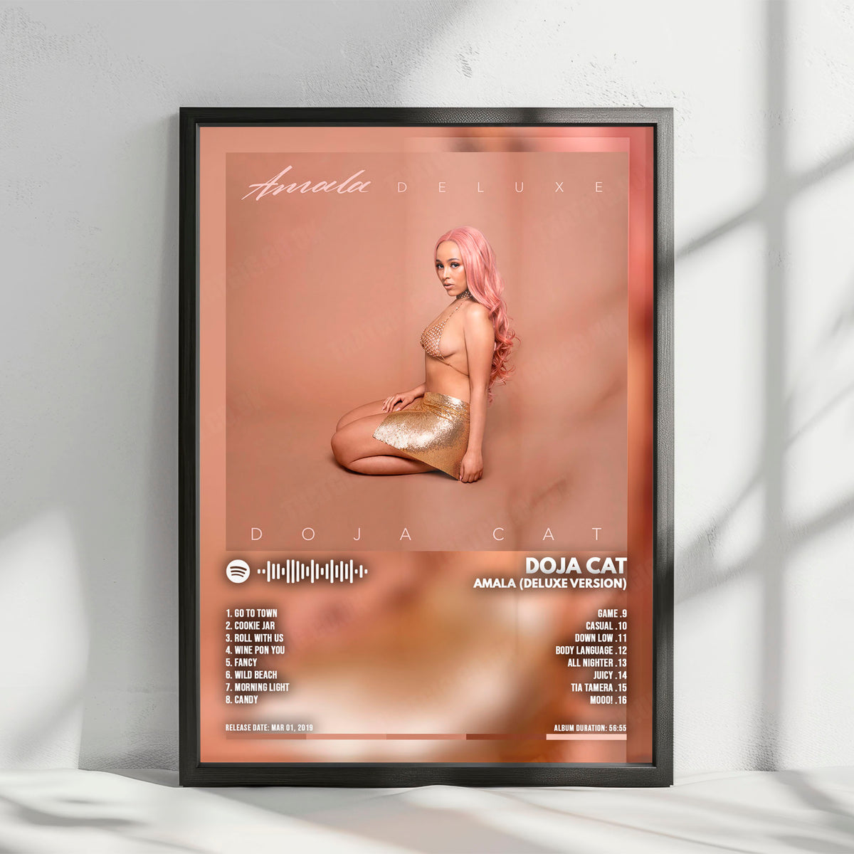 Doja Cat "Amala (Deluxe Version)" Album Cover Poster - with Complete Tracklist