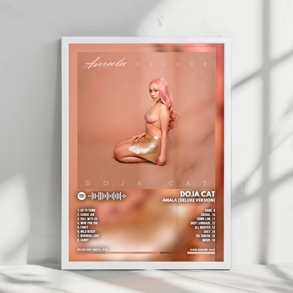 Doja Cat "Amala (Deluxe Version)" Album Cover Poster - with Complete Tracklist