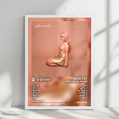 Doja Cat "Amala (Deluxe Version)" Album Cover Poster - with Complete Tracklist