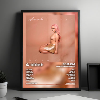 Doja Cat "Amala (Deluxe Version)" Album Cover Poster - with Complete Tracklist