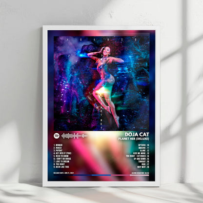 Doja Cat "Planet Her (Deluxe)" Album Cover Poster - with Complete Tracklist