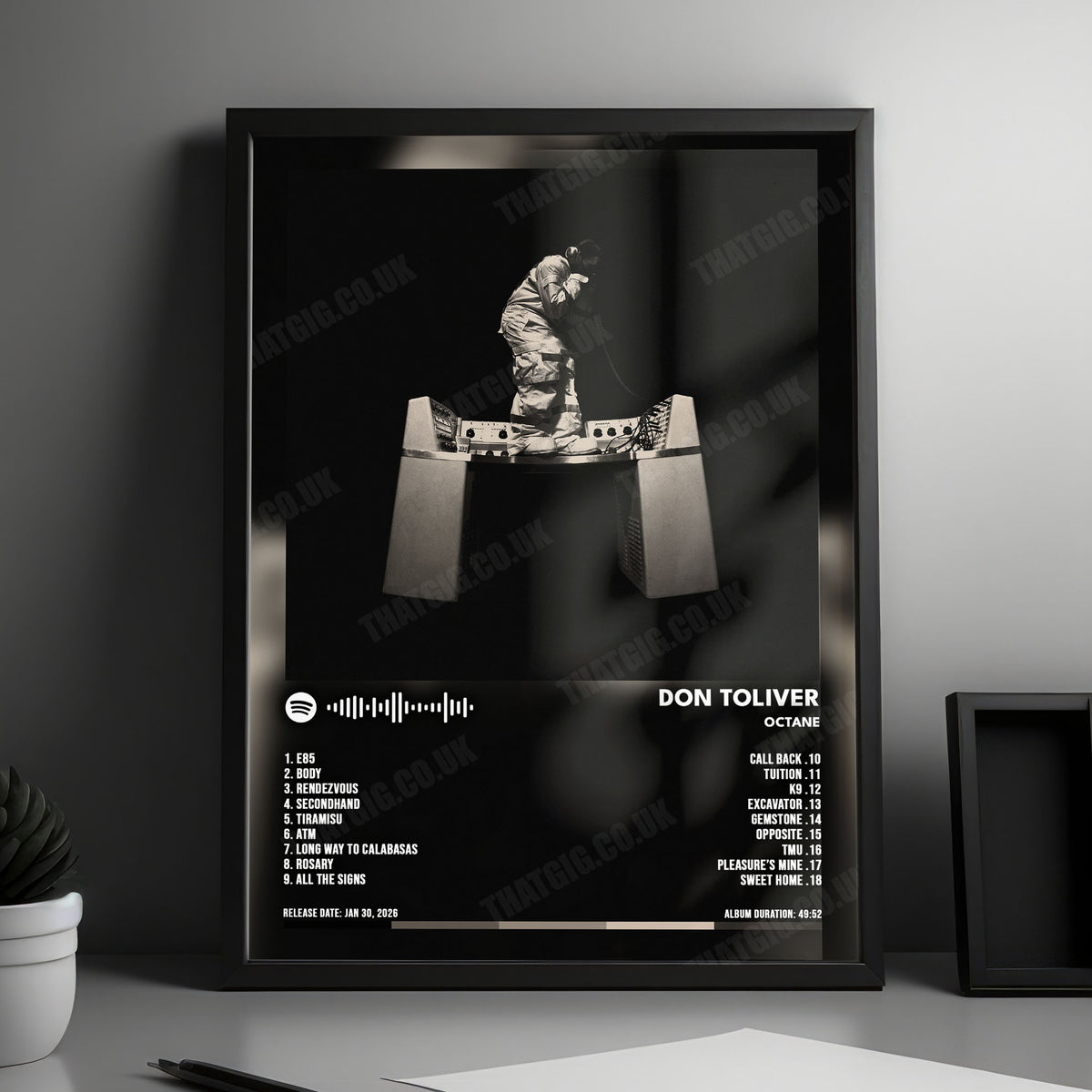 Don Toliver "OCTANE" Album Cover Poster - with Complete Tracklist