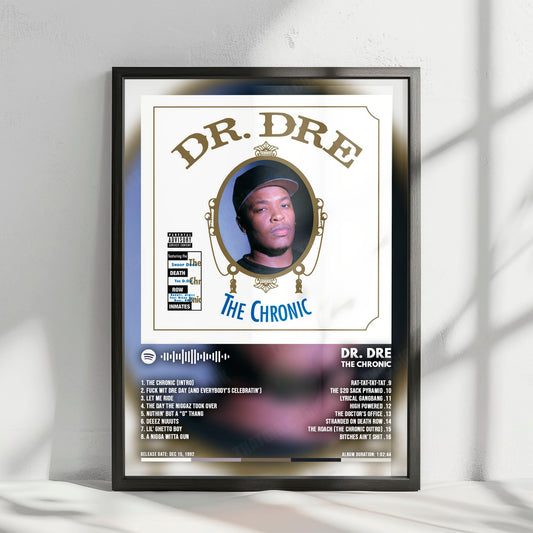 Dr. Dre "The Chronic" Album Cover Poster - with Complete Tracklist