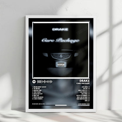 Drake "Care Package" Album Cover Poster - with Complete Tracklist