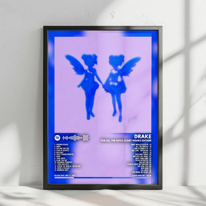 Drake "For All The Dogs: Scary Hours Edition" Album Cover Poster - with Complete Tracklist