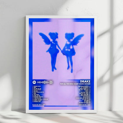 Drake "For All The Dogs: Scary Hours Edition" Album Cover Poster - with Complete Tracklist