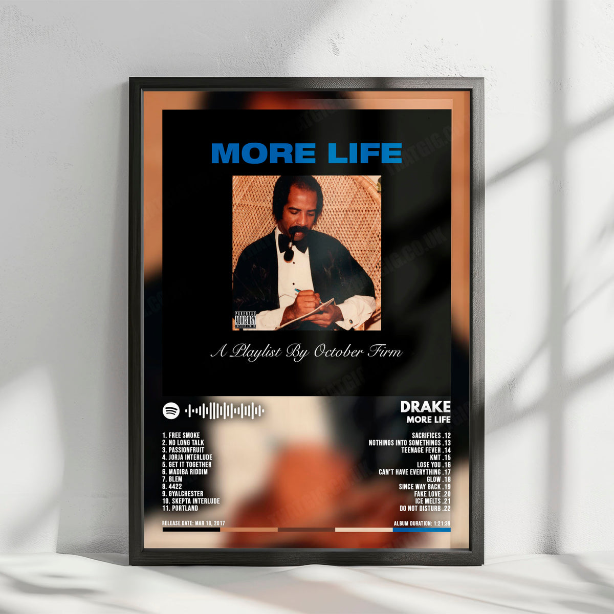 Drake "More Life" Album Cover Poster - with Complete Tracklist