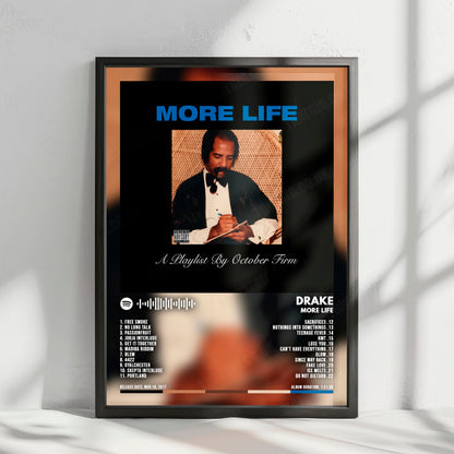 Drake "More Life" Album Cover Poster - with Complete Tracklist