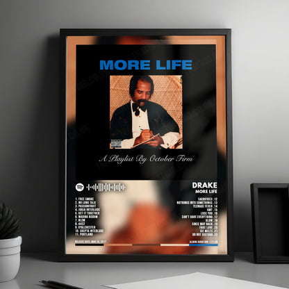 Drake "More Life" Album Cover Poster - with Complete Tracklist