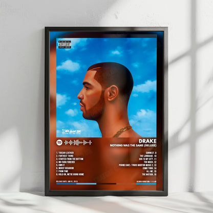 Drake "Nothing Was The Same (Deluxe)" Album Cover Poster - with Complete Tracklist