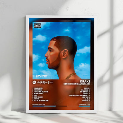 Drake "Nothing Was The Same (Deluxe)" Album Cover Poster - with Complete Tracklist