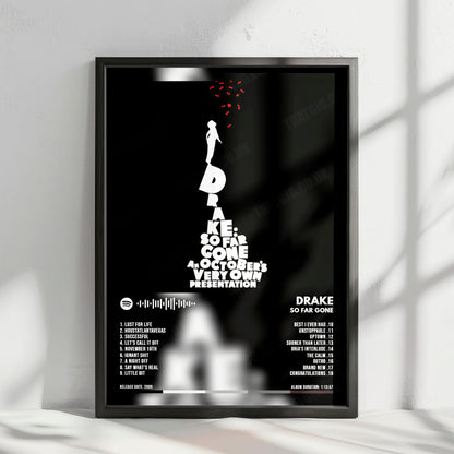 Drake "So Far Gone" Album Cover Poster - with Complete Tracklist