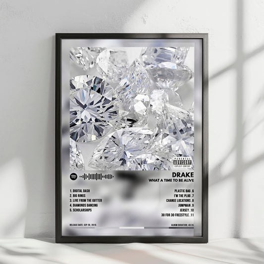 Drake "What A Time To Be Alive" Album Cover Poster - with Complete Tracklist