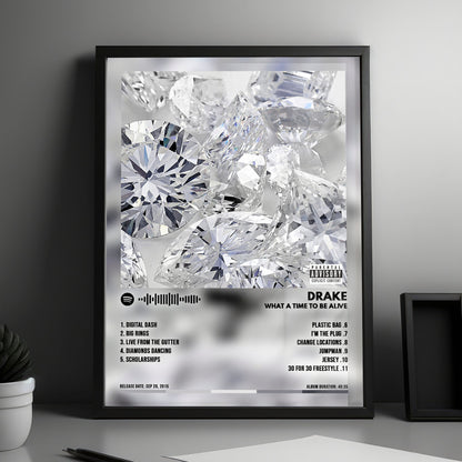 Drake "What A Time To Be Alive" Album Cover Poster - with Complete Tracklist