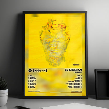 Ed Sheeran "- (Deluxe)" Album Cover Poster - with Complete Tracklist