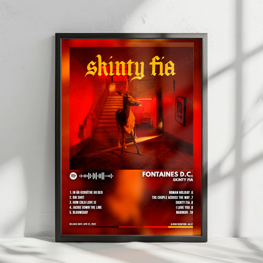Fontaines D.C. "Skinty fia" Album Cover Poster - with Complete Tracklist