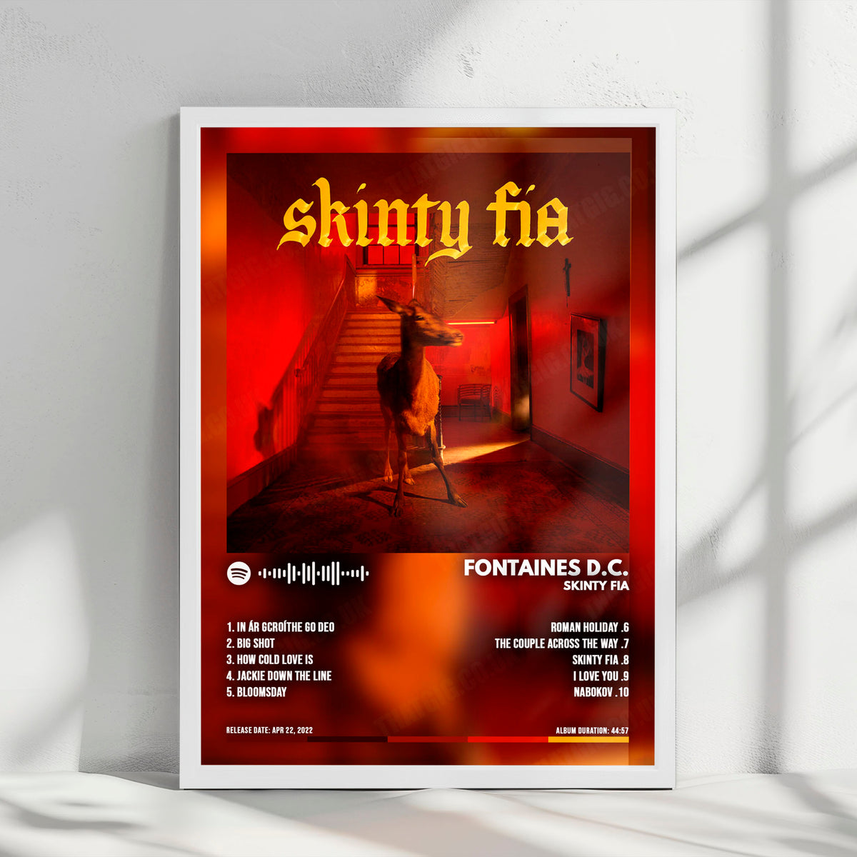Fontaines D.C. "Skinty fia" Album Cover Poster - with Complete Tracklist