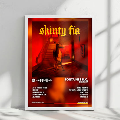 Fontaines D.C. "Skinty fia" Album Cover Poster - with Complete Tracklist