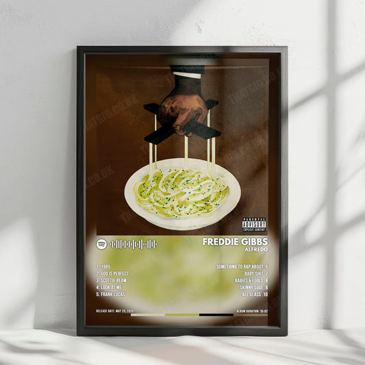 Freddie Gibbs "Alfredo" Album Cover Poster - with Complete Tracklist