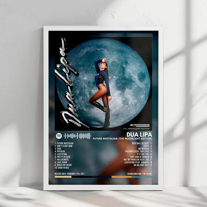Dua Lipa "Future Nostalgia: The Moonlight Edition" Album Cover Poster - with Complete Tracklist