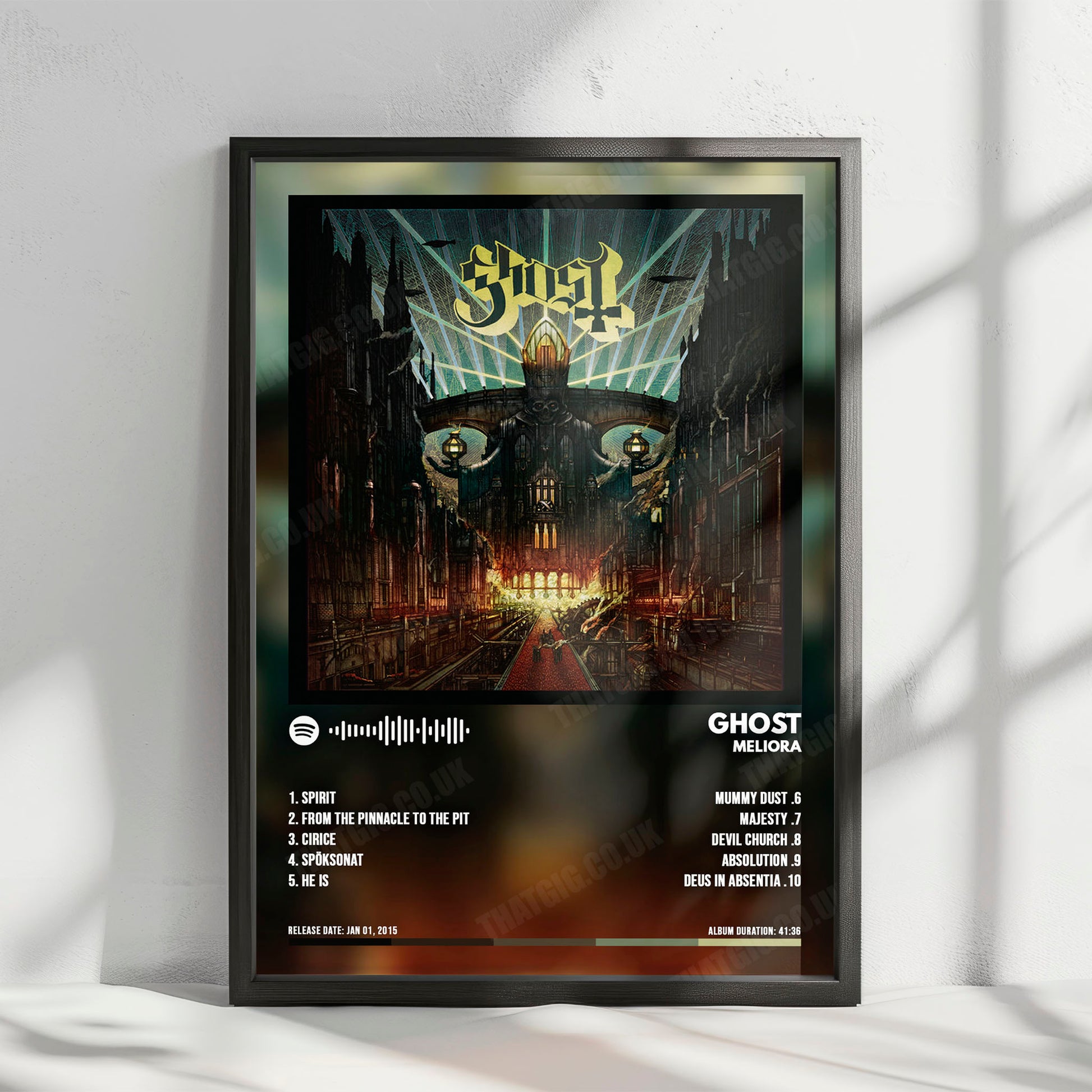 Ghost "Meliora " Album Cover Poster - with Complete Tracklist