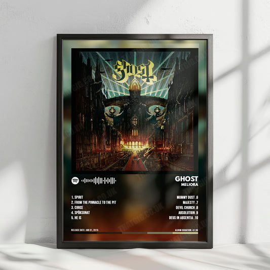 Ghost "Meliora " Album Cover Poster - with Complete Tracklist