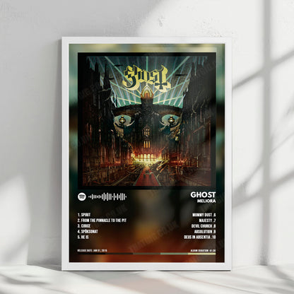 Ghost "Meliora " Album Cover Poster - with Complete Tracklist